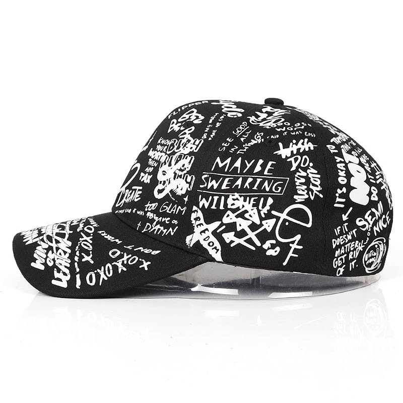 Unisex Baseball Cap in Graffiti Print