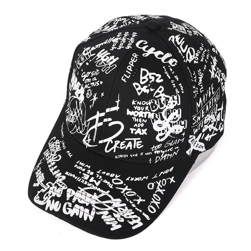 Unisex Baseball Cap in Graffiti Print