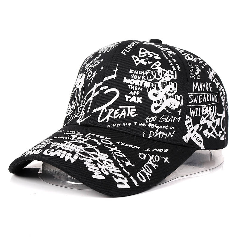 Unisex Baseball Cap in Graffiti Print