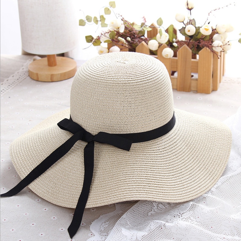 Foldable Wide Brim Straw Hat